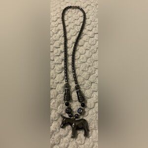 Adorable hematite donkey necklace and pendant. 18" like new no tags.